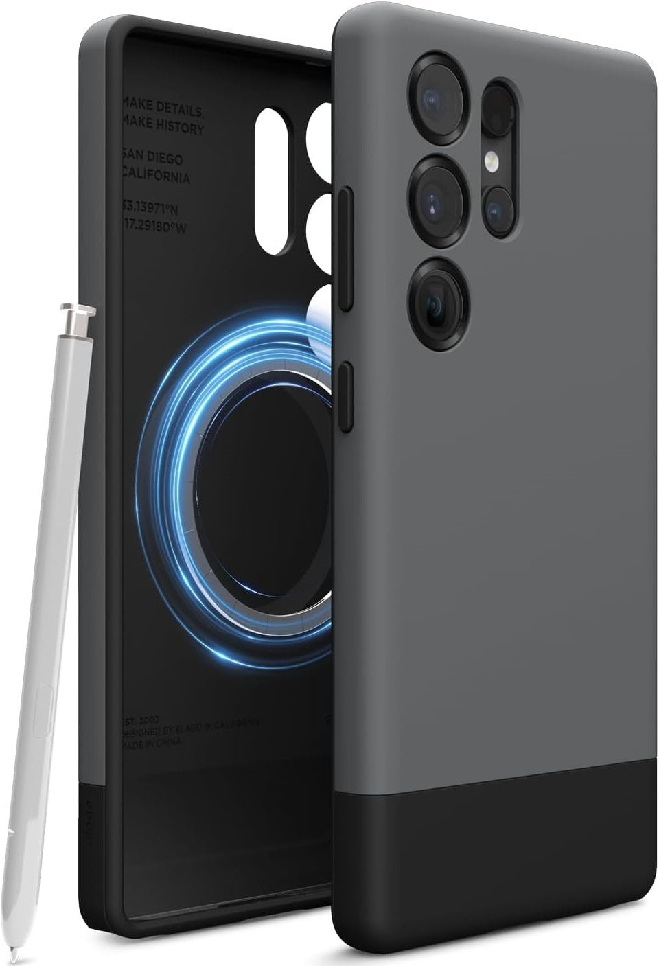 Θήκη Samsung Galaxy S25 Ultra Elago Magnetic Glide Σκληρή με MagSafe - Dark Grey / Black (EGS25MSGL68-DGYBK)