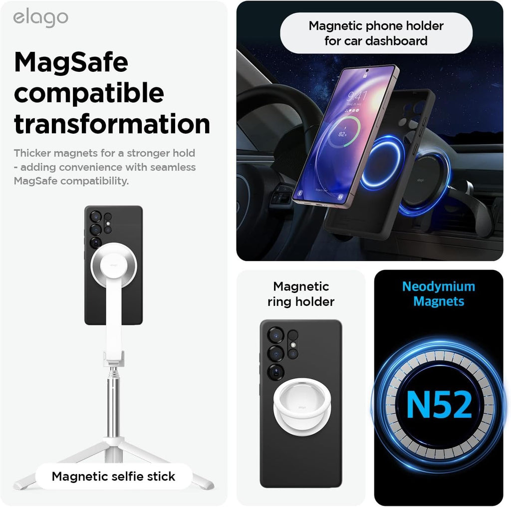 Θήκη Samsung Galaxy S25 Ultra Elago Magnetic Silicone Case Premium Σιλικόνης με MagSafe - Black (EGS25MSSC68-BK)