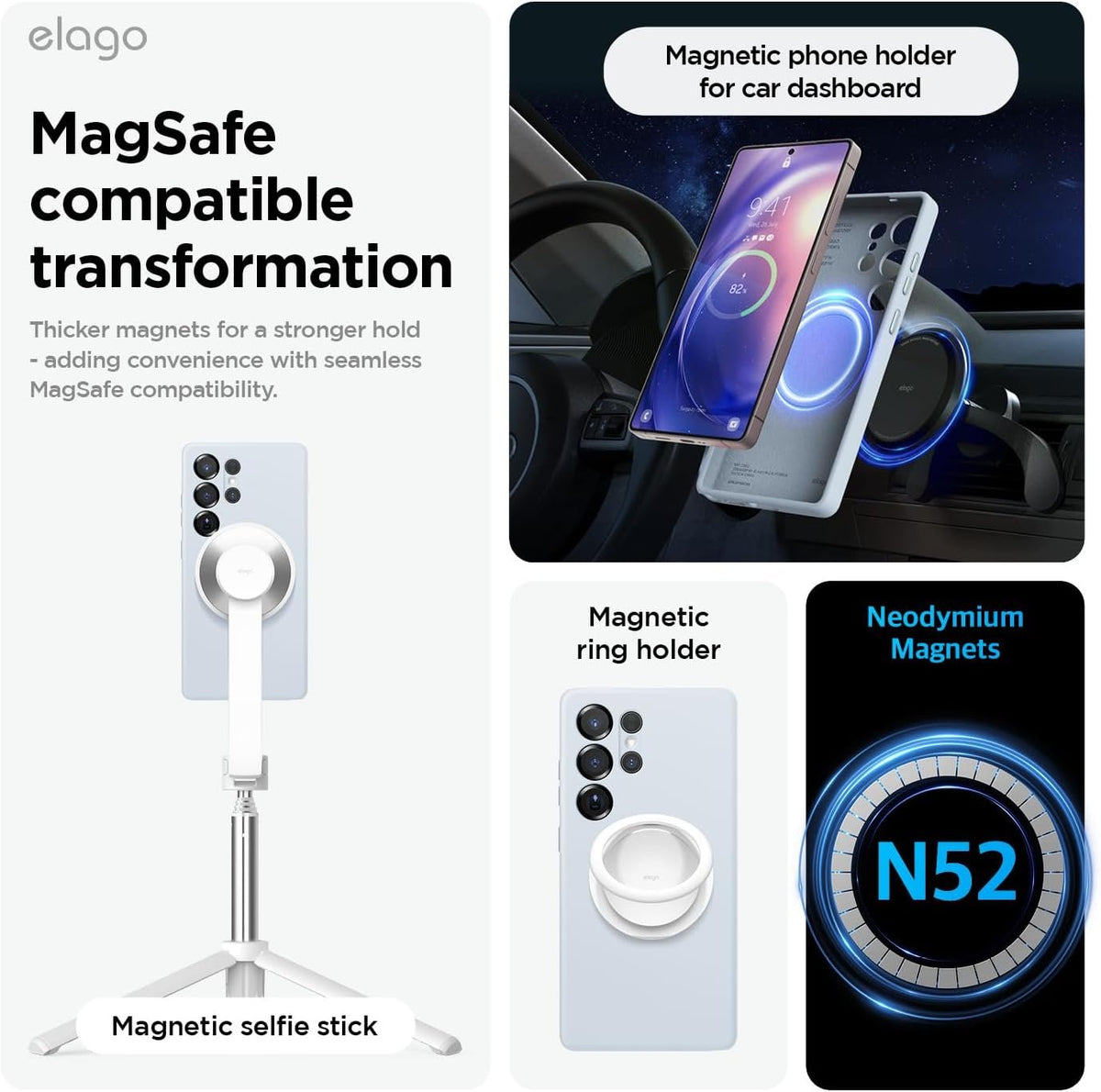 Θήκη Samsung Galaxy S25 Ultra Elago Magnetic Silicone Case Premium Σιλικόνης με MagSafe - Light Blue (EGS25MSSC68-LBL)