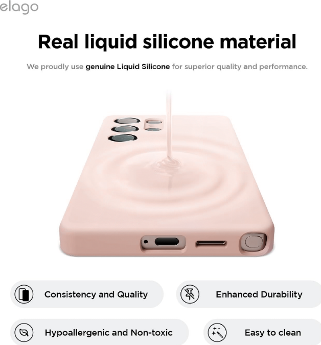 Θήκη Samsung Galaxy S25 Ultra Elago Magnetic Silicone Case Premium Σιλικόνης με MagSafe - Lovely Pink (EGS25MSSC68-LPK)