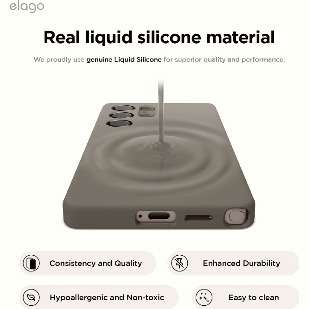 Θήκη Samsung Galaxy S25 Ultra Elago Magnetic Silicone Case Premium Σιλικόνης με MagSafe - Medium Grey (EGS25MSSC68-MGY)