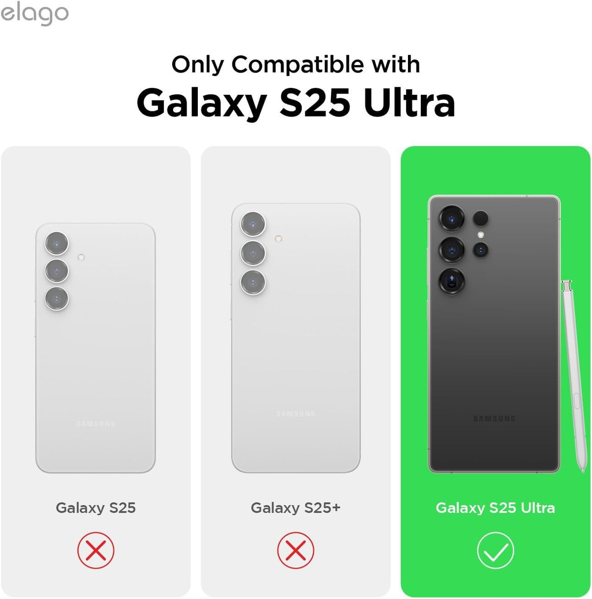 Θήκη Samsung Galaxy S25 Ultra Elago Silicone Case Premium Σιλικόνης - Black (EGS25SC68-BK)
