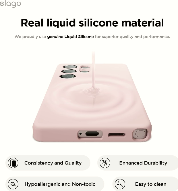 Θήκη Samsung Galaxy S25 Ultra Elago Silicone Case Premium Σιλικόνης - Lovely Pink (EGS25SC68-LPK)