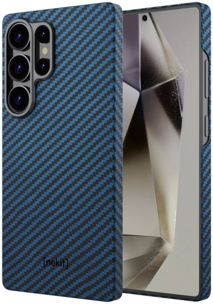 Θήκη Samsung Galaxy S25 Ultra Nekit Fiber Σκληρή με MagSafe Aramid Fiber 1mm 1500D Kevlar - Blue (8719246469824)