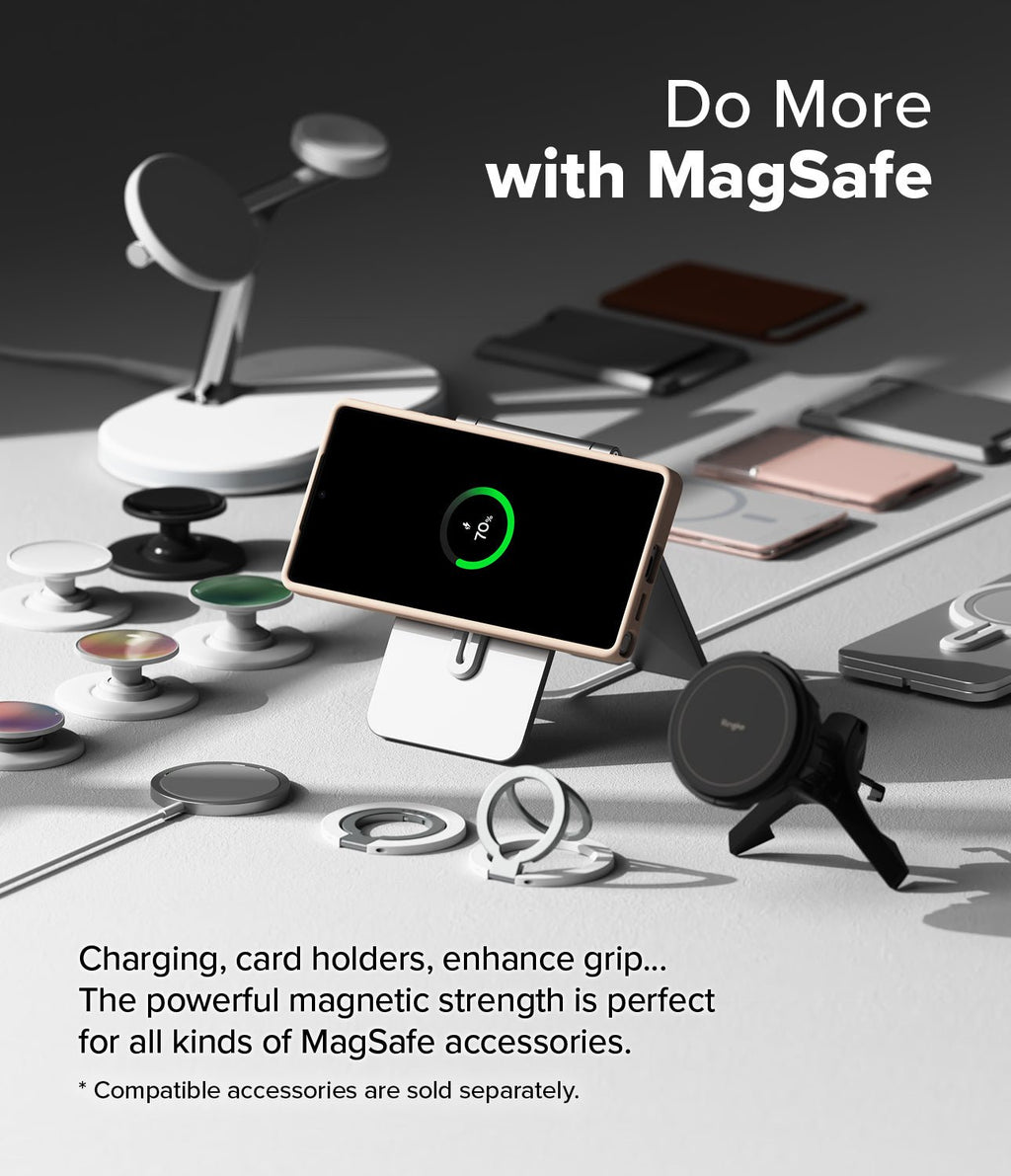 Θήκη Samsung Galaxy S25 Ultra Ringke Silicone Magnetic Ανθεκτική Σιλικόνης με MagSafe - Pink Sand (8800274969339)