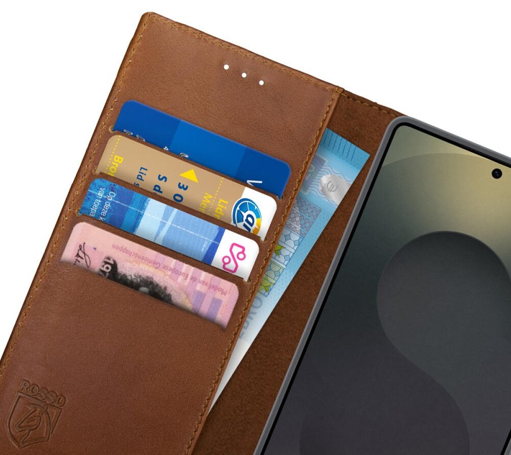 Θήκη Samsung Galaxy S25 Ultra Rosso Deluxe Δερμάτινο Πορτοφόλι - Brown (8719246463259)