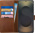 Θήκη Samsung Galaxy S25 Ultra Rosso Deluxe Δερμάτινο Πορτοφόλι - Brown (8719246463259)