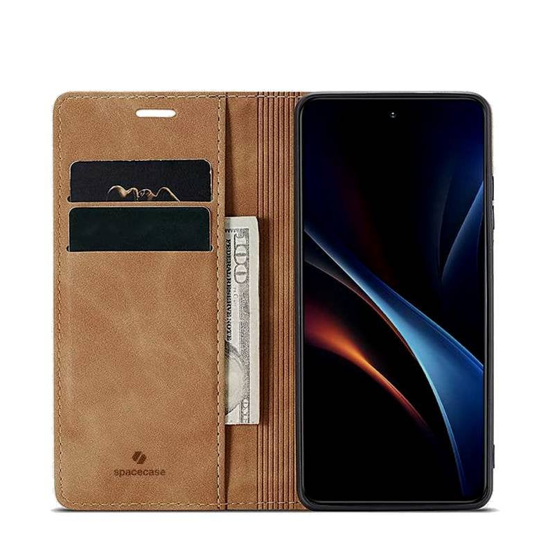 Θήκη Samsung Galaxy S25 Ultra Spacecase Wallet Πορτοφόλι - Light Brown (5905719114701)