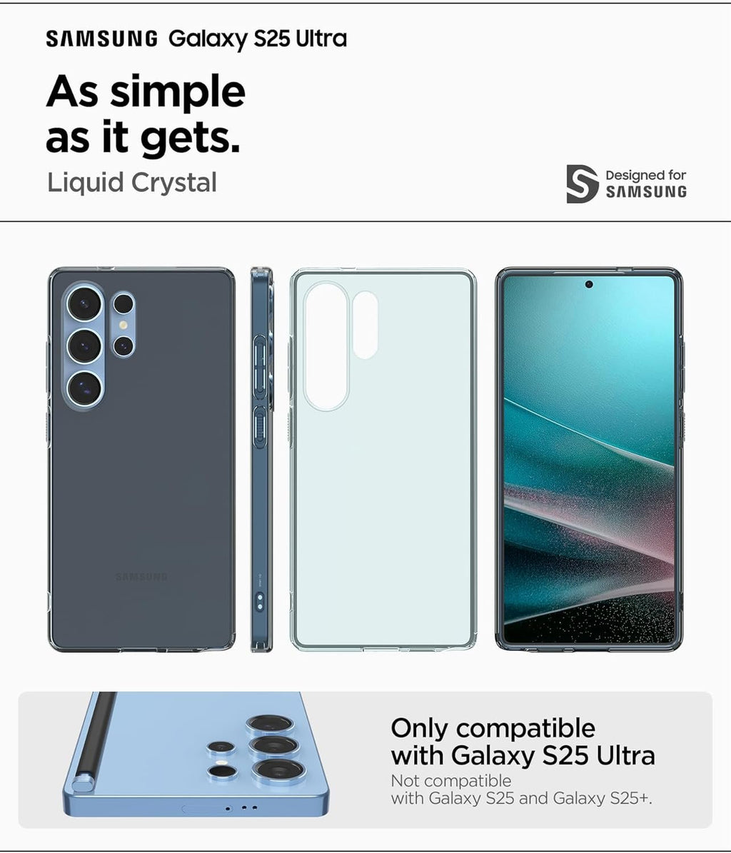 Θήκη Samsung Galaxy S25 Ultra Spigen Liquid Crystal Σιλικόνης - Space Crystal (ACS08949)