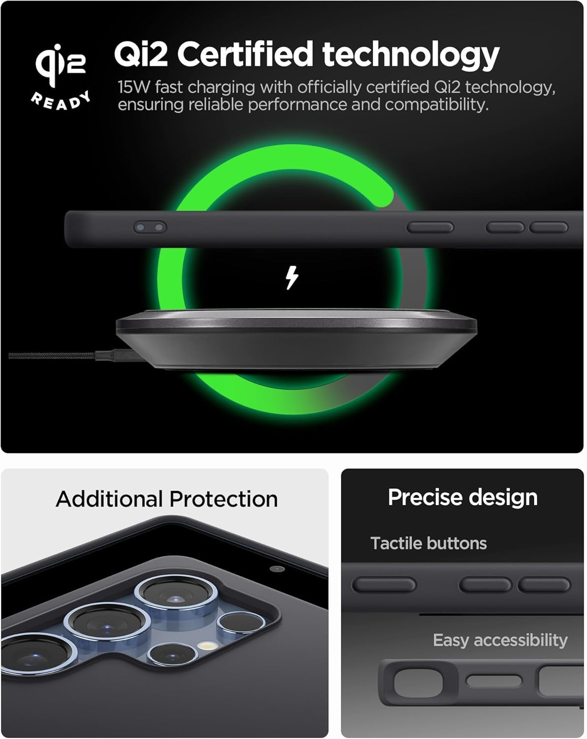 Θήκη Samsung Galaxy S25 Ultra Spigen Silicone Fit MagFit Σιλικόνης με MagSafe - Black (ACS09017)