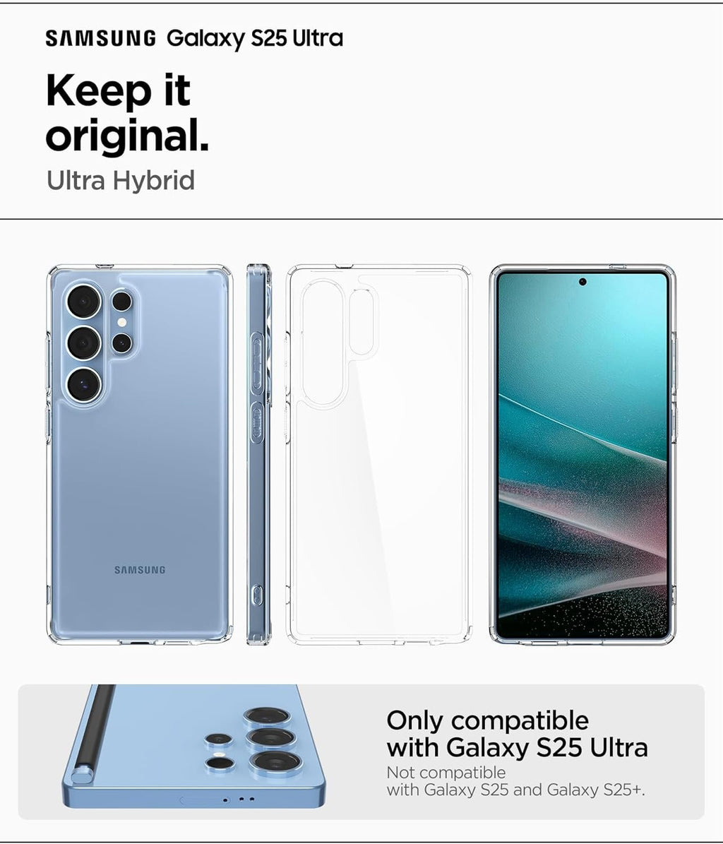 Θήκη Samsung Galaxy S25 Ultra Spigen Ultra Hybrid Σκληρή - Crystal Clear (ACS08961)