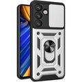 Θήκη Samsung Galaxy S26 Bodycell Armor Slide Ανθεκτική με Κάλυμμα για την Κάμερα & Μεταλλικό Ring Holder - Silver (5206015086