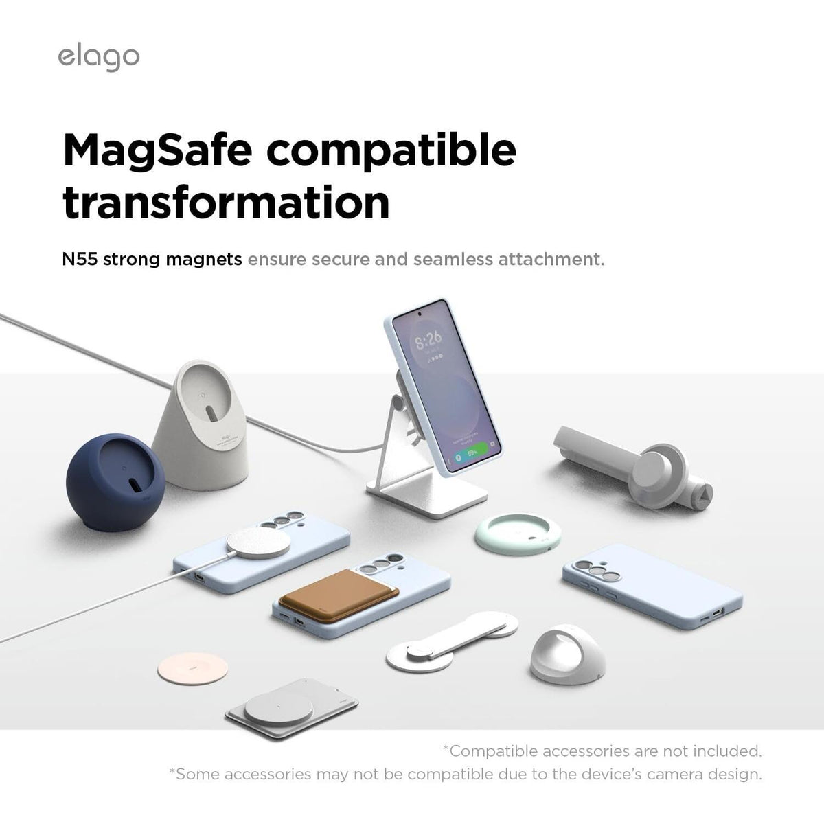Θήκη Samsung Galaxy S26 Elago Magnetic Silicone Case Premium Σιλικόνης με MagSafe - Light Blue (EGS26MSSC62-LBL)