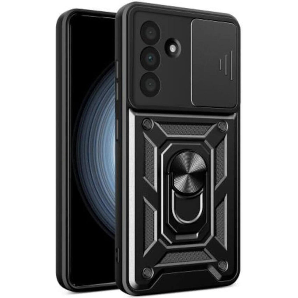 Θήκη Samsung Galaxy S26 Plus Bodycell Armor Slide Ανθεκτική με Κάλυμμα για την Κάμερα & Μεταλλικό Ring Holder - Black (520601