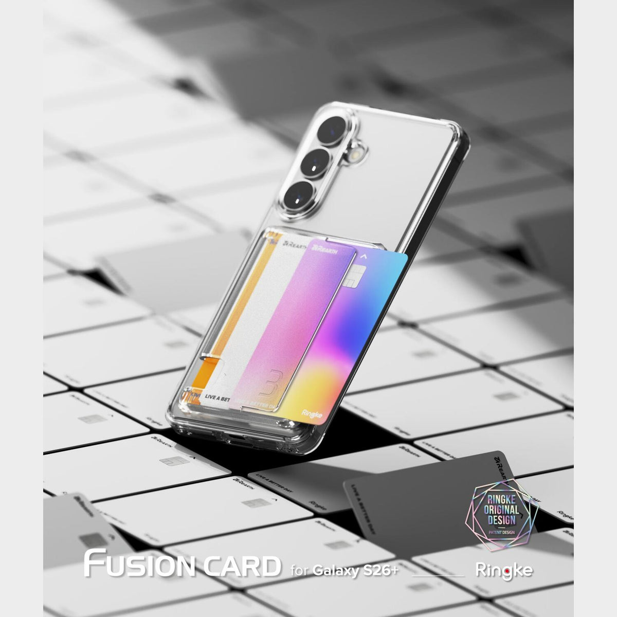 Θήκη Samsung Galaxy S26 Plus Ringke Fusion Card Σκληρή με Υποδοχή για Κάρτες - Clear (8800328815087)
