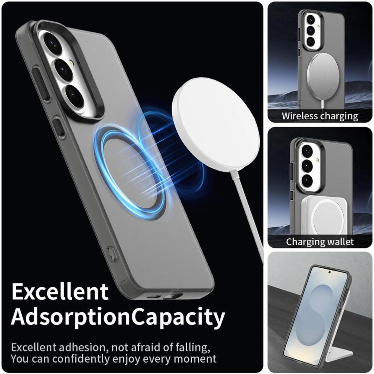 Θήκη Samsung Galaxy S26 Plus Techsuit CandyCase Σκληρή Ημιδιάφανη με MagSafe - Black (5949419341661)