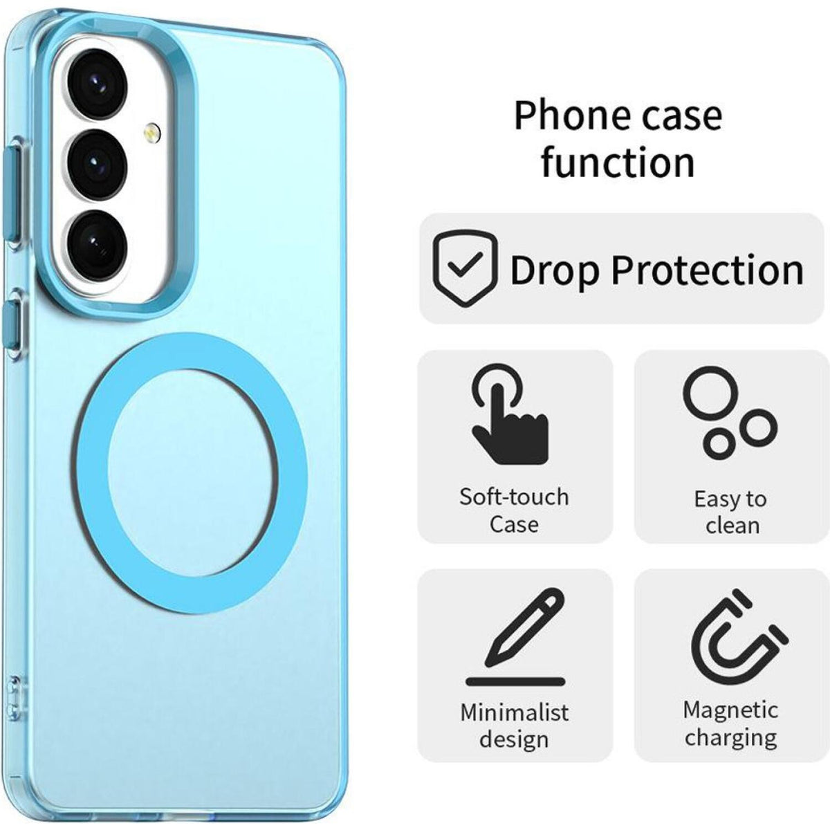 Θήκη Samsung Galaxy S26 Plus Techsuit CandyCase Σκληρή Ημιδιάφανη με MagSafe - Blue (5949419341630)
