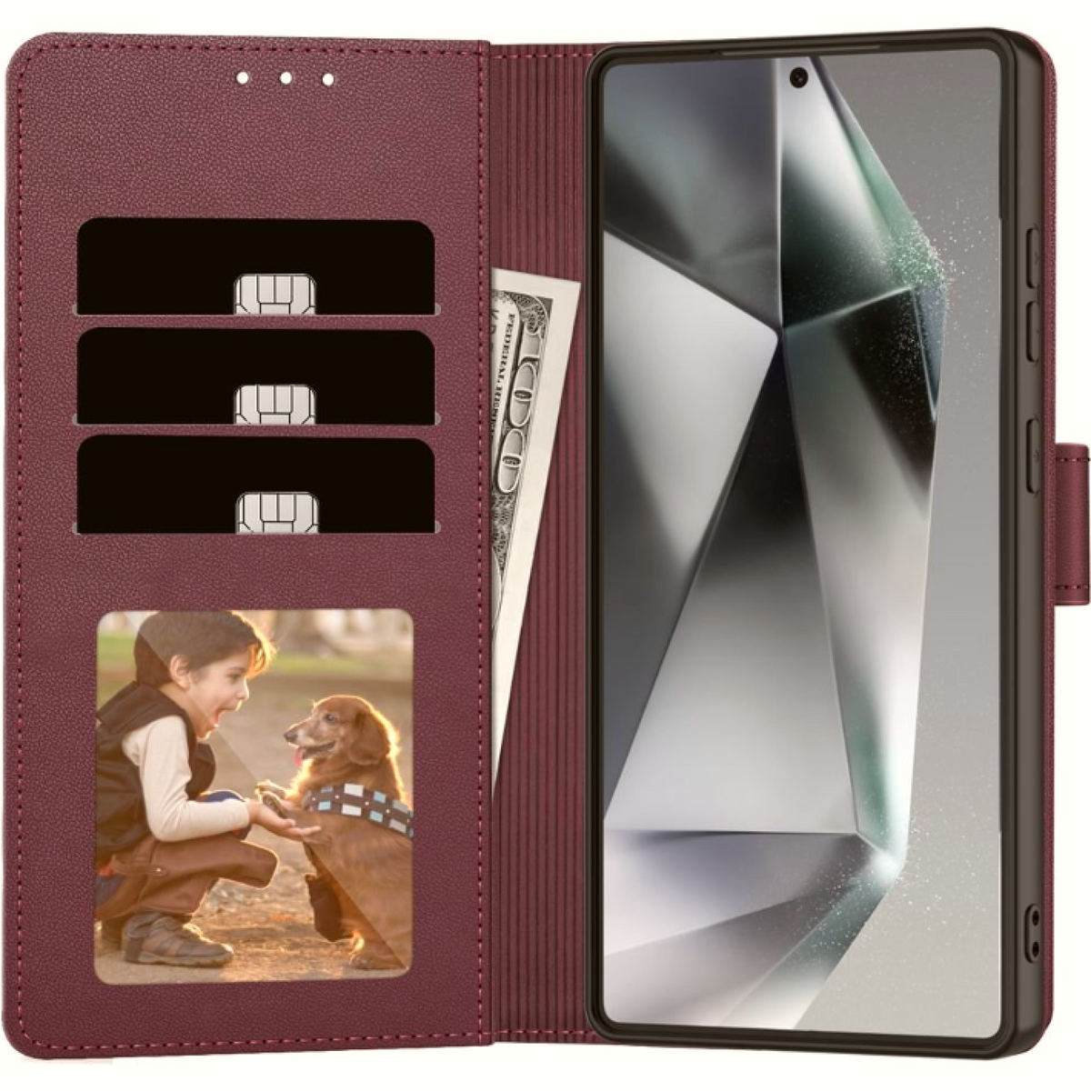 Θήκη Samsung Galaxy S26 Tech-Protect Wallet Πορτοφόλι - Mulberry (5906302390366)