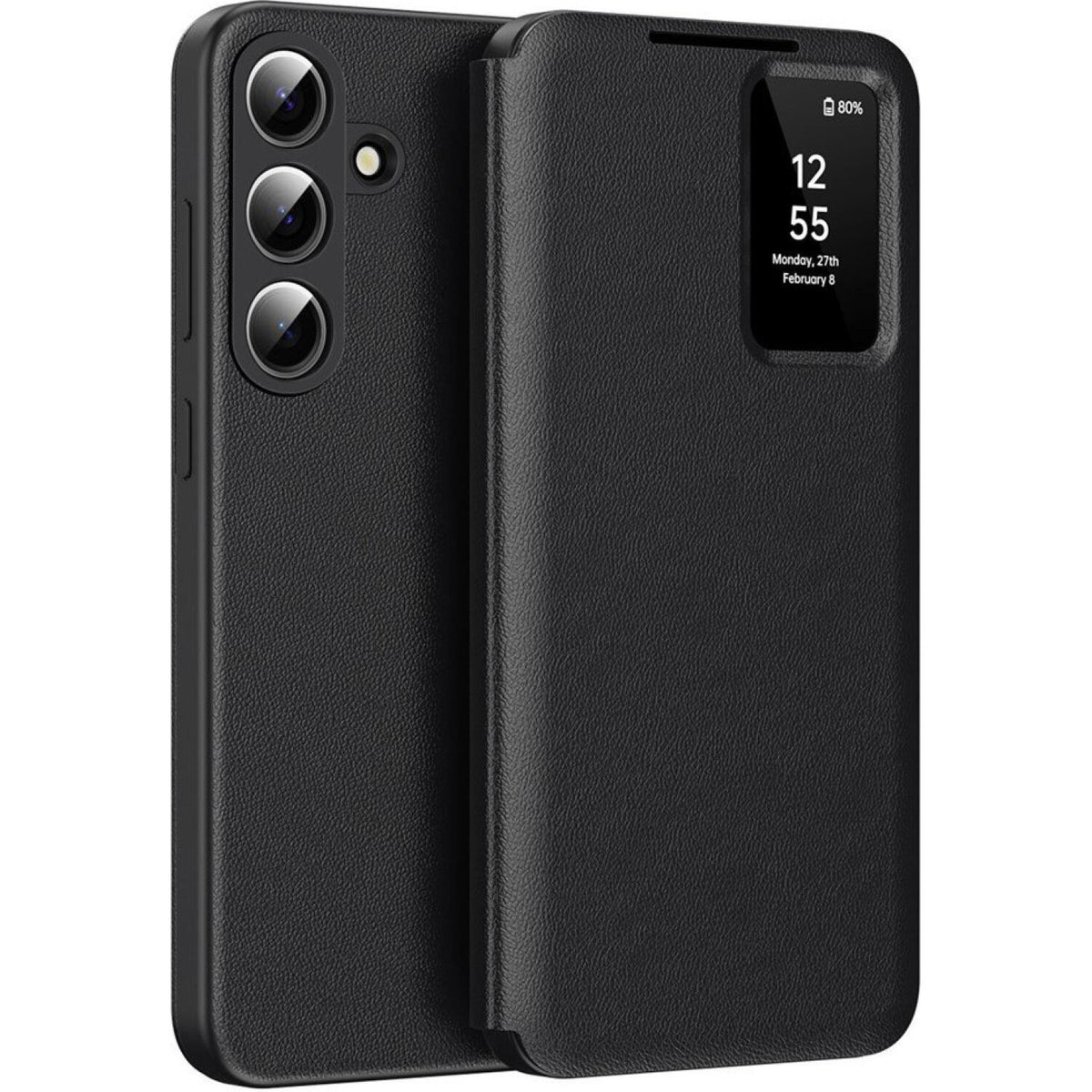 Θήκη Samsung Galaxy S26 Techsuit SmartView Series Flip με Ενεργό Πορτάκι - Black (5949419357006)