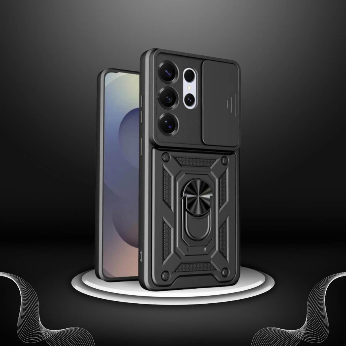 Θήκη Samsung Galaxy S26 Ultra Bodycell Armor Slide Ανθεκτική με Κάλυμμα για την Κάμερα & Μεταλλικό Ring Holder - Black (52060