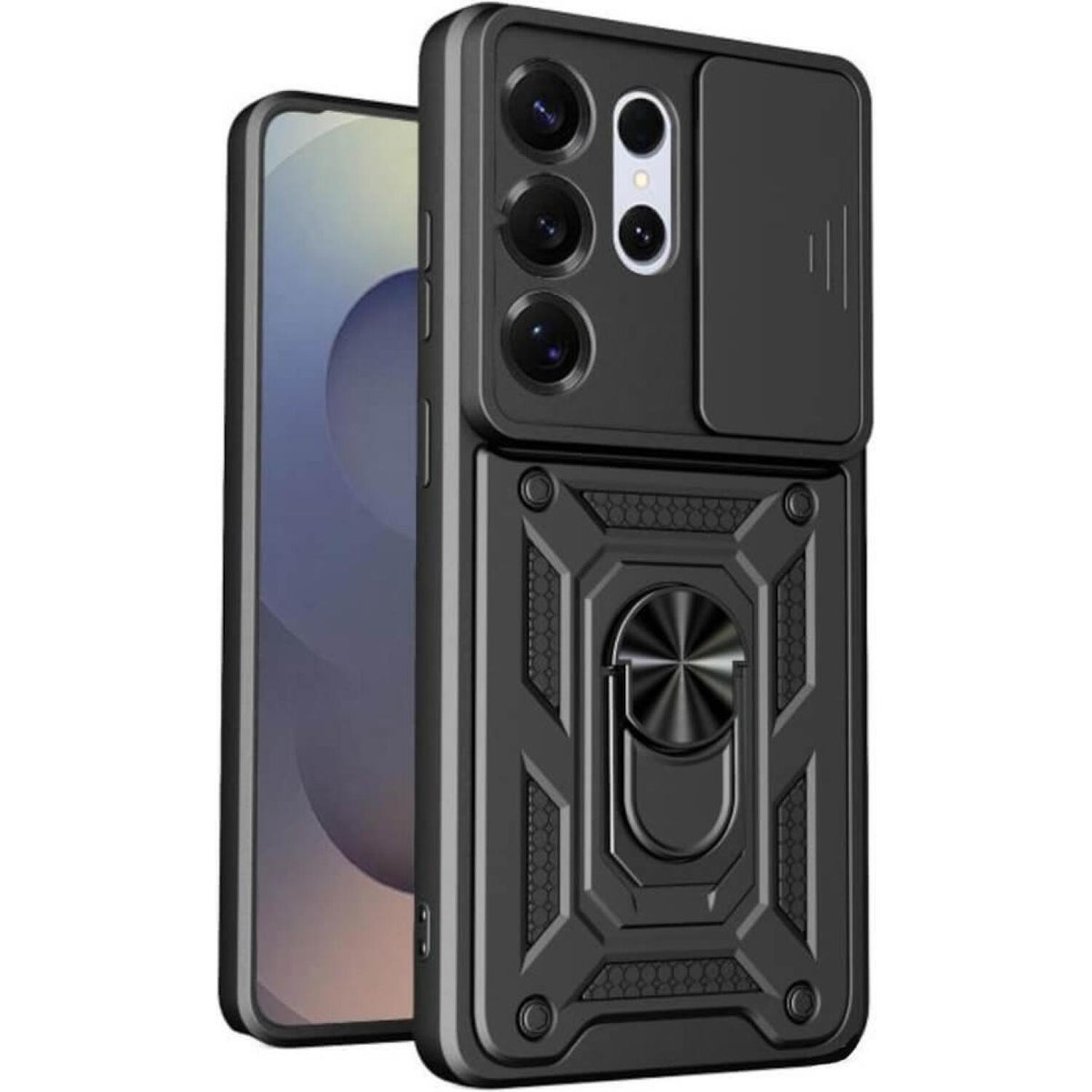 Θήκη Samsung Galaxy S26 Ultra Bodycell Armor Slide Ανθεκτική με Κάλυμμα για την Κάμερα & Μεταλλικό Ring Holder - Black (52060