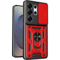Θήκη Samsung Galaxy S26 Ultra Bodycell Armor Slide Ανθεκτική με Κάλυμμα για την Κάμερα & Μεταλλικό Ring Holder - Red (5206015