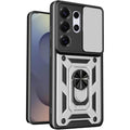 Θήκη Samsung Galaxy S26 Ultra Bodycell Armor Slide Ανθεκτική με Κάλυμμα για την Κάμερα & Μεταλλικό Ring Holder - Silver (5206