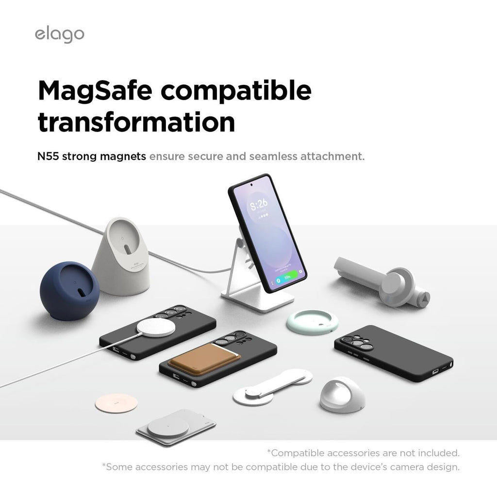 Θήκη Samsung Galaxy S26 Ultra Elago Magnetic Silicone Case Premium Σιλικόνης με MagSafe - Black (EGS26MSSC69-BK)