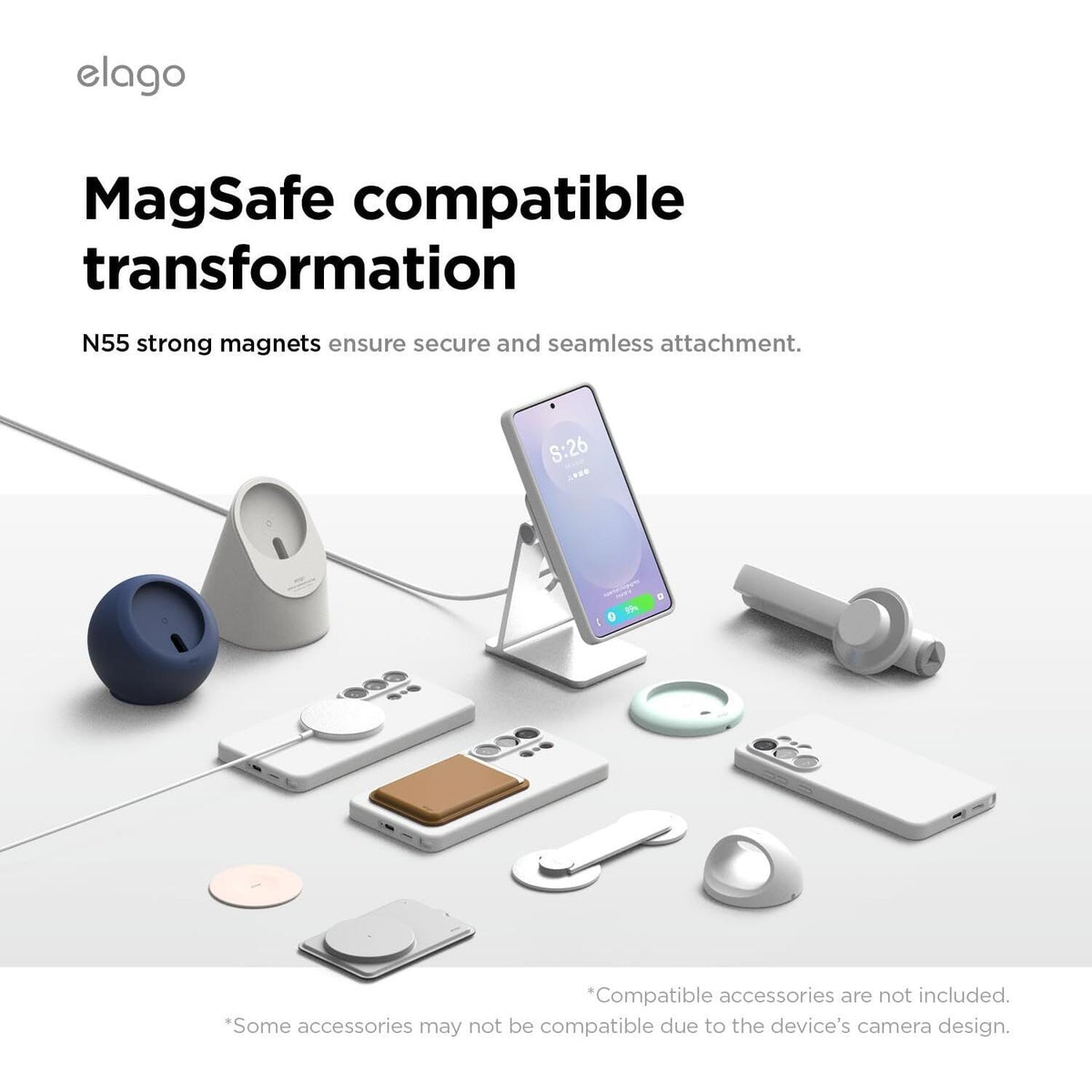 Θήκη Samsung Galaxy S26 Ultra Elago Magnetic Silicone Case Premium Σιλικόνης με MagSafe - White (EGS26MSSC69-WH)