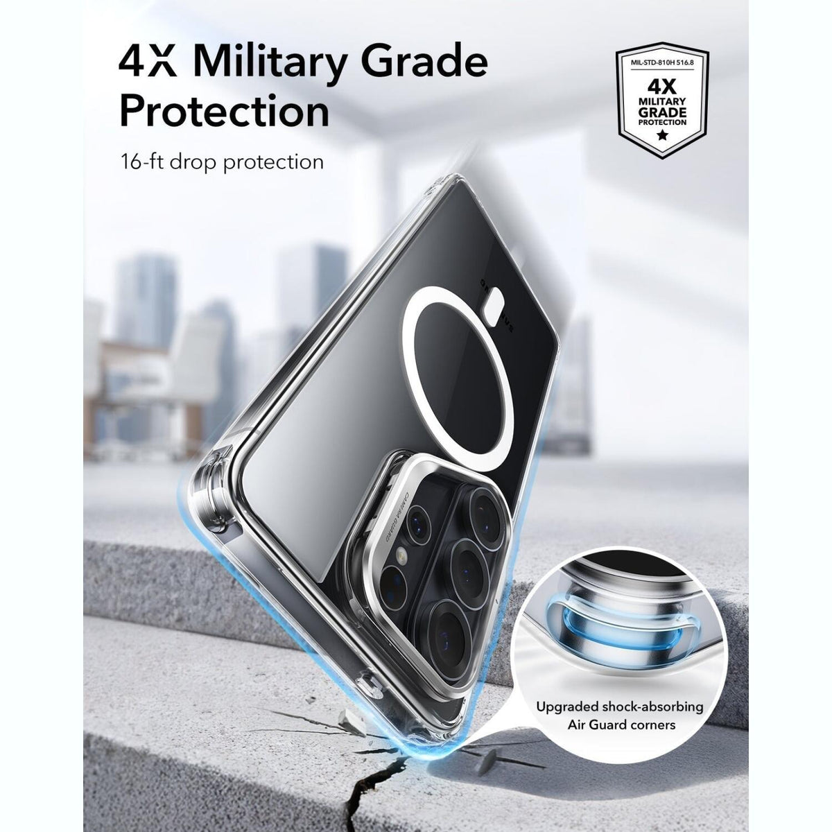 Θήκη Samsung Galaxy S26 Ultra ESR Classic Hybrid Magnetic with Stash Stand Ανθεκτική με MagSafe & Kickstand - Clear (48942402