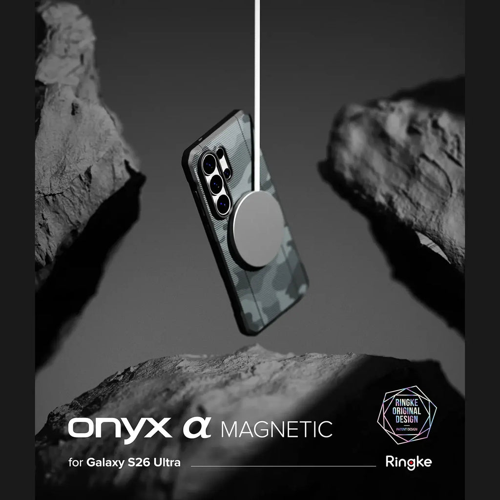 Θήκη Samsung Galaxy S26 Ultra Ringke Onyx A Magnetic Ανθεκτική Σιλικόνης με MagSafe - Camo Black (8800328816169)