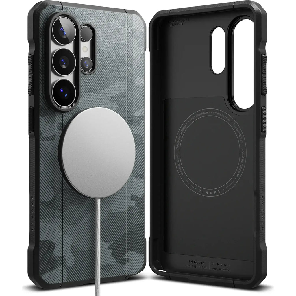 Θήκη Samsung Galaxy S26 Ultra Ringke Onyx A Magnetic Ανθεκτική Σιλικόνης με MagSafe - Camo Black (8800328816169)