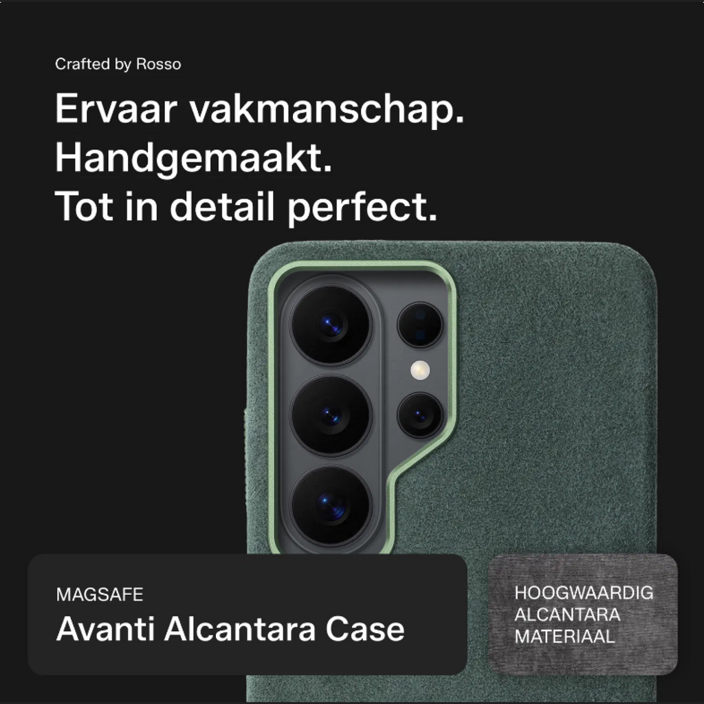 Θήκη Samsung Galaxy S26 Ultra Rosso Avanti Back Cover από Premium Alcantara με MagSafe - Green (8719246549359)