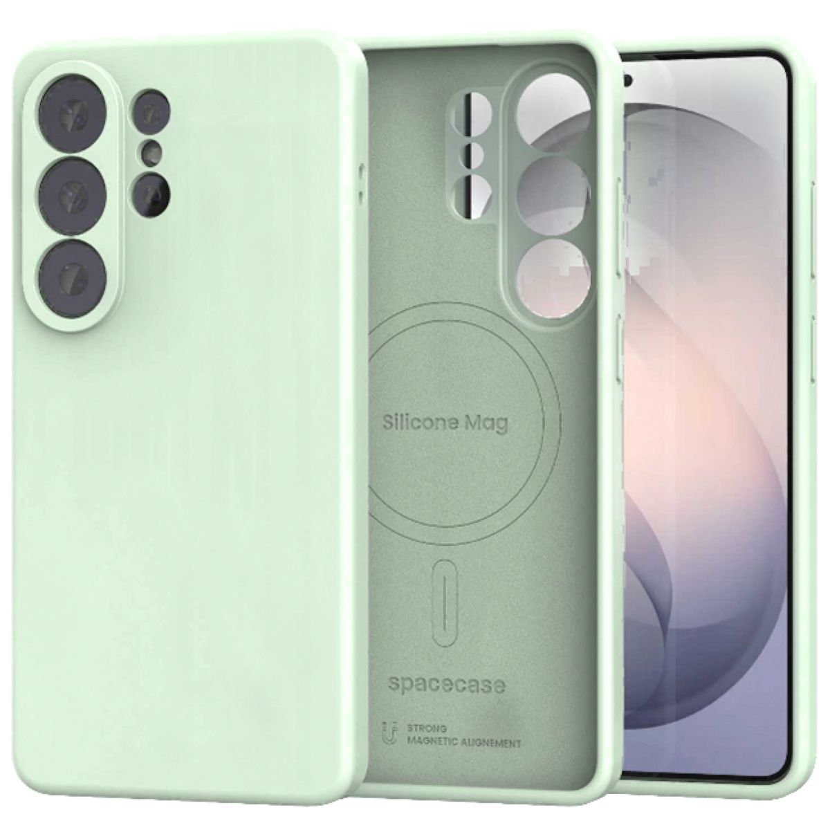 Θήκη Samsung Galaxy S26 Ultra Spacecase Silicone Mag Case Σιλικόνης με MagSafe - Mint (5905719139667)