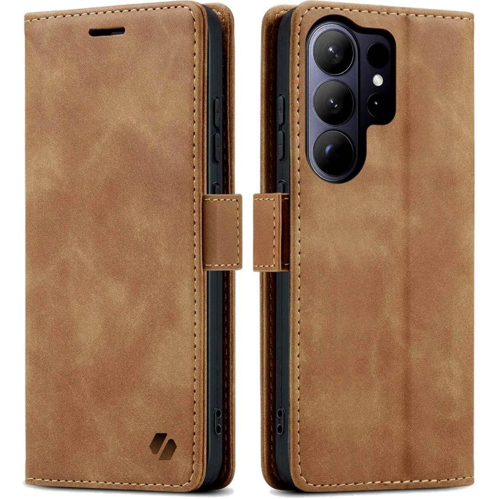 Θήκη Samsung Galaxy S26 Ultra Spacecase Wallet Πορτοφόλι - Light Brown (5905719139926)