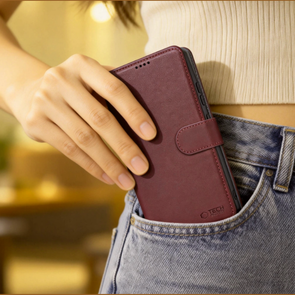 Θήκη Samsung Galaxy S26 Ultra Tech-Protect Wallet Πορτοφόλι - Mulberry (5906302390373)