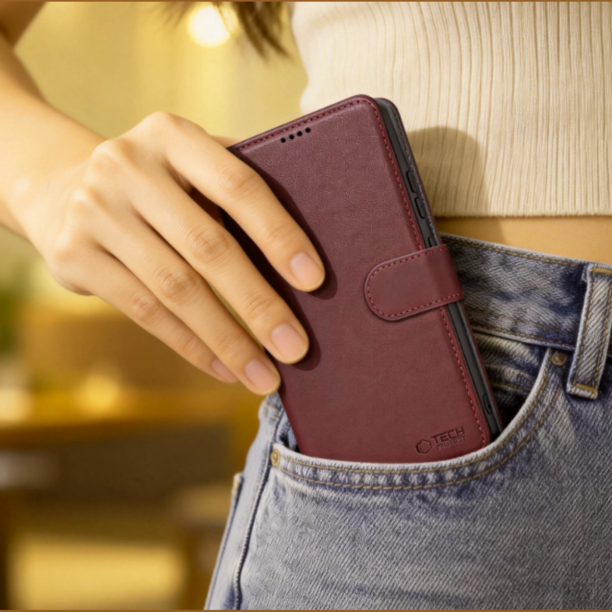Θήκη Samsung Galaxy S26 Ultra Tech-Protect Wallet Πορτοφόλι - Mulberry (5906302390373)