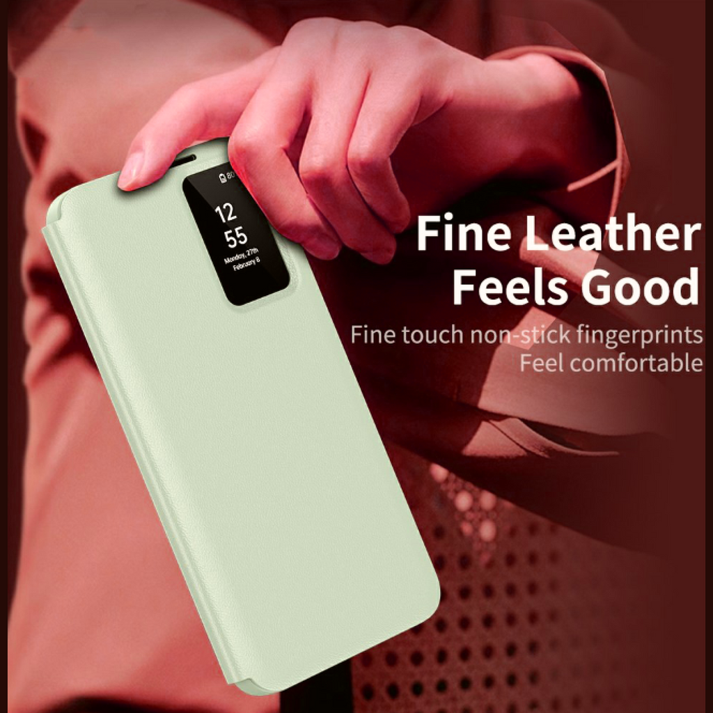 Θήκη Samsung Galaxy S26 Ultra Techsuit SmartView Series Flip με Ενεργό Πορτάκι - Green (5949419350540)