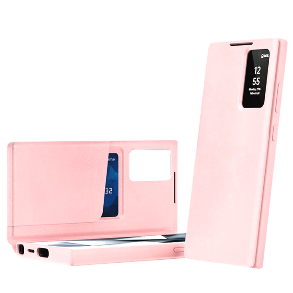Θήκη Samsung Galaxy S26 Ultra Techsuit SmartView Series Flip με Ενεργό Πορτάκι - Pink (5949419350557)