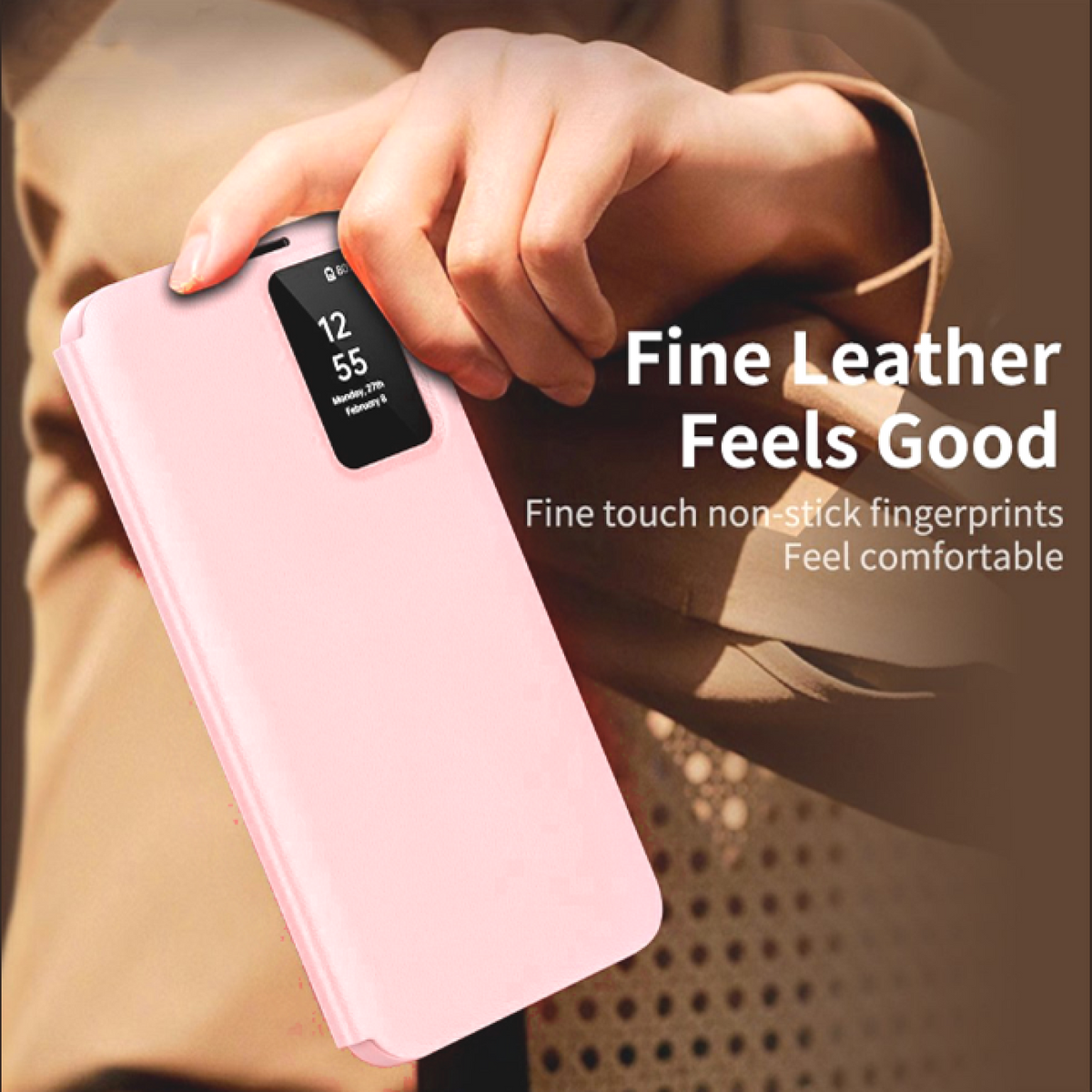 Θήκη Samsung Galaxy S26 Ultra Techsuit SmartView Series Flip με Ενεργό Πορτάκι - Pink (5949419350557)