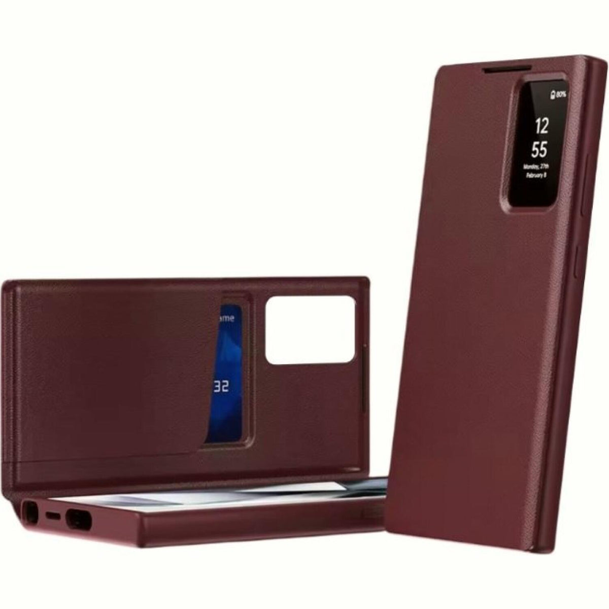 Θήκη Samsung Galaxy S26 Ultra Techsuit SmartView Series Flip με Ενεργό Πορτάκι - Red (5949419350533)