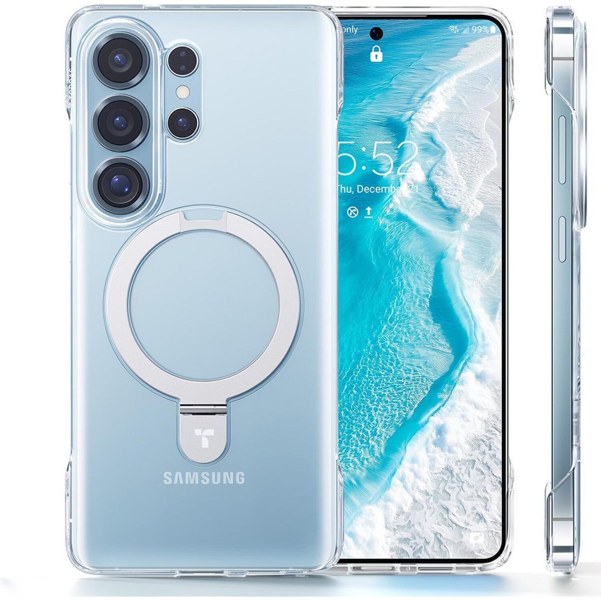 Θήκη Samsung Galaxy S26 Ultra Torras Ostand Q1 Slim Διάφανη Σκληρή με MagSafe & KickStand - Clear (6938075647223)