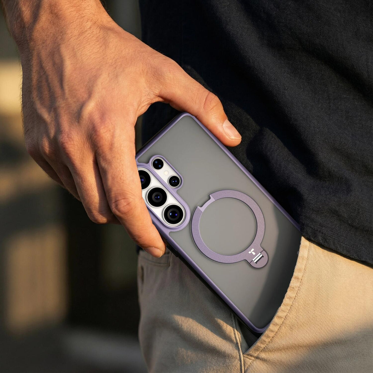 Θήκη Samsung Galaxy S26 Ultra Torras Ostand Q3 Spin Ανθεκτική με MagSafe & KickStand - Dark Purple (6938075649760)