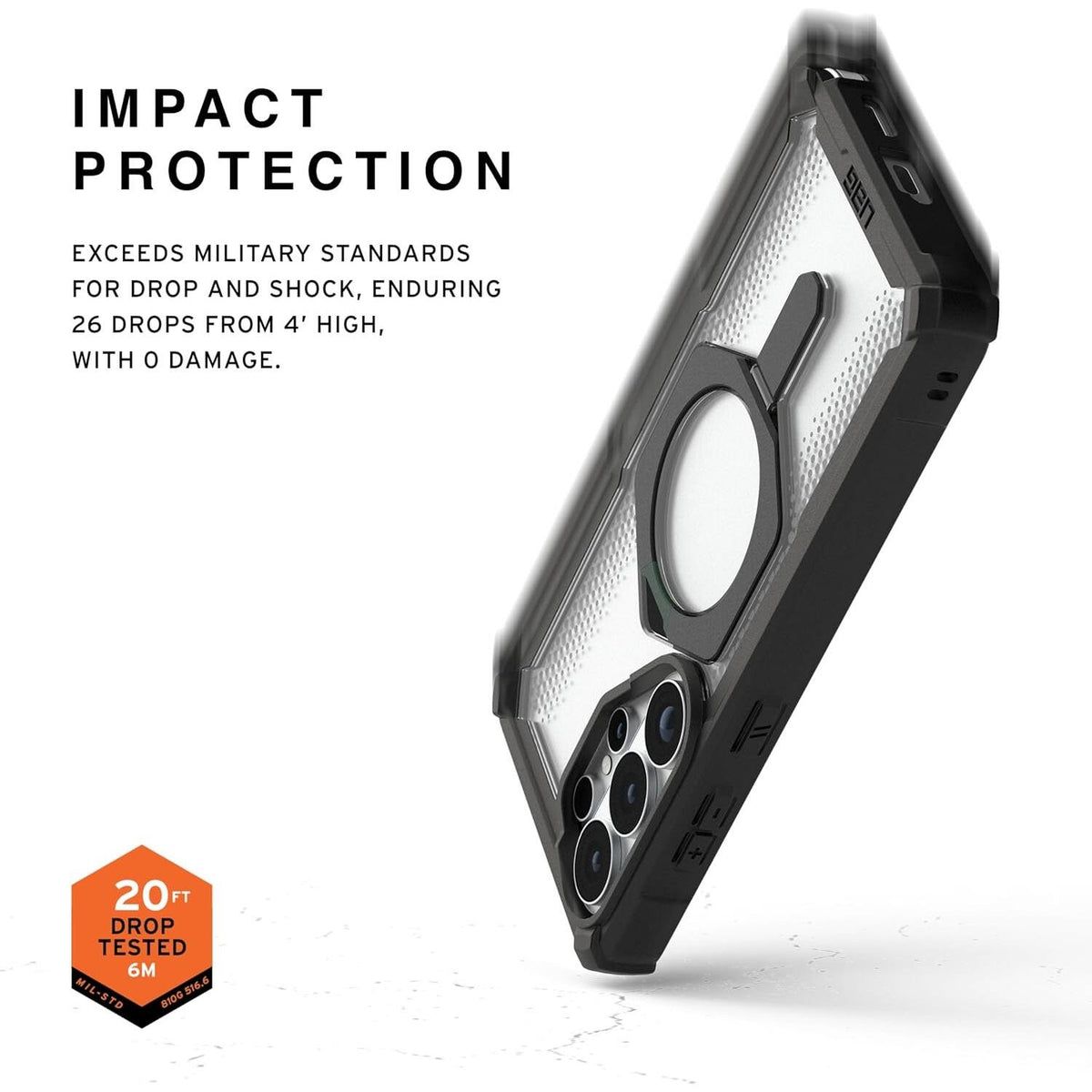 Θήκη Samsung Galaxy S26 Ultra UAG Plasma XTE Ανθεκτική με MagSafe & Kickstand - Black / Clear (21452211404G)