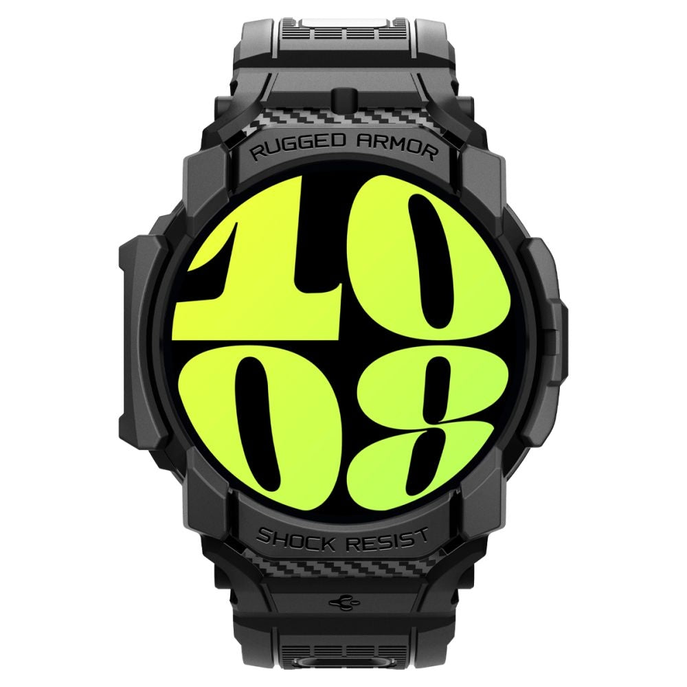 Θήκη Samsung Galaxy Watch 7 44mm - Spigen Rugged Armor Pro Unibody Σιλικόνης - Matte Black (ACS08338)