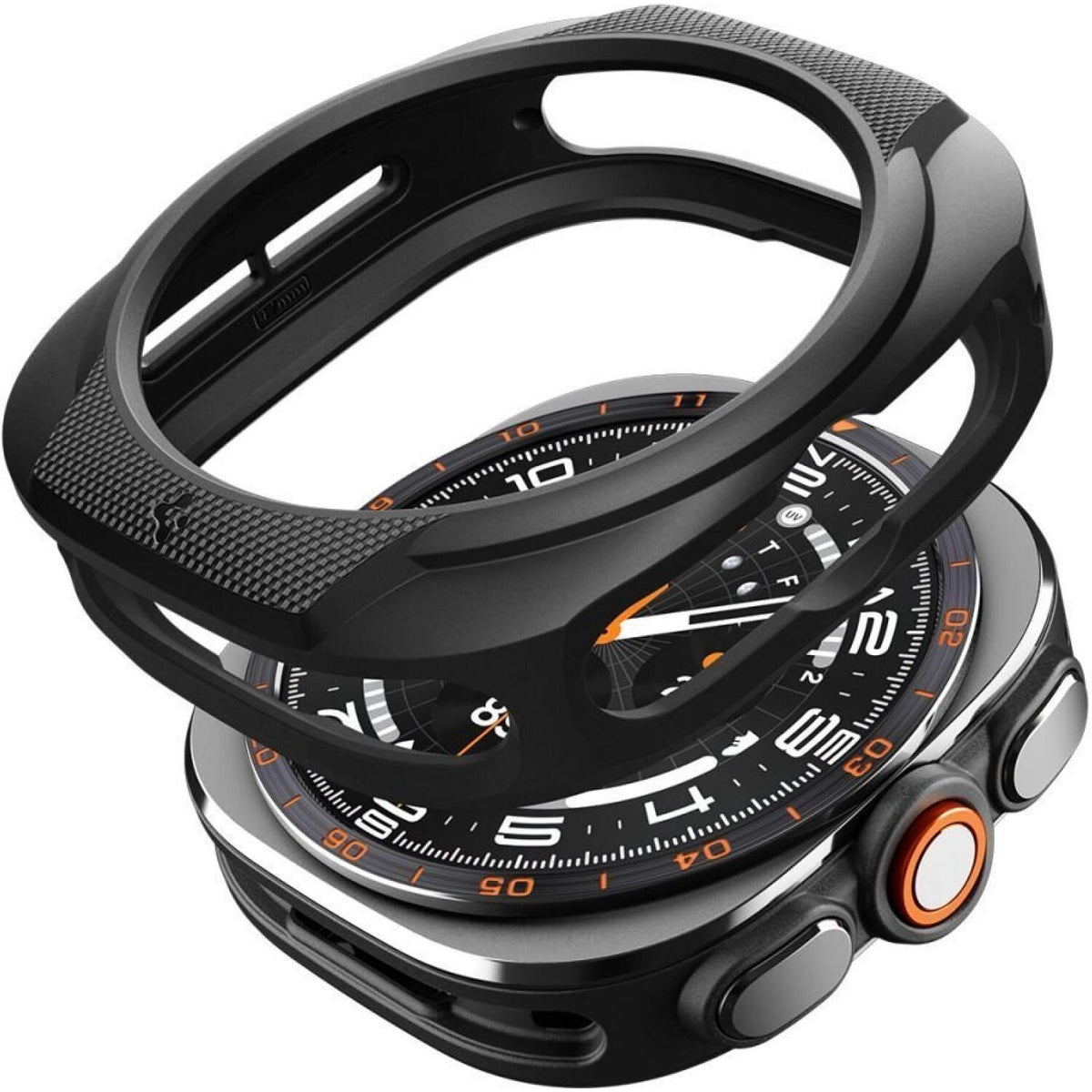 Θήκη Samsung Galaxy Watch Ultra2 2026 47mm Spigen Liquid Air Σιλικόνης - Matte Black (ACS11610)