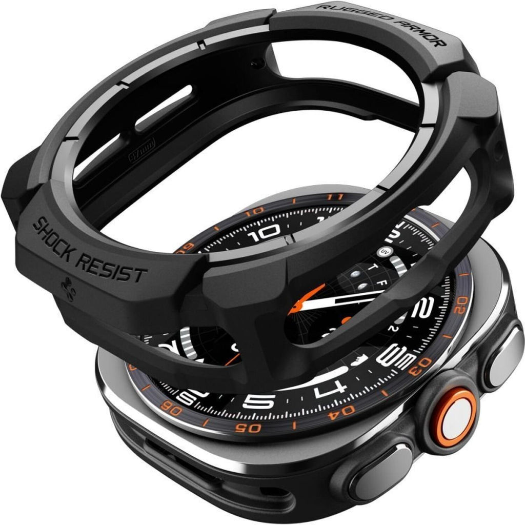 Θήκη Samsung Galaxy Watch Ultra2 2026 47mm Spigen Rugged Armor Ανθεκτική Σιλικόνης - Matte Black (ACS11611)
