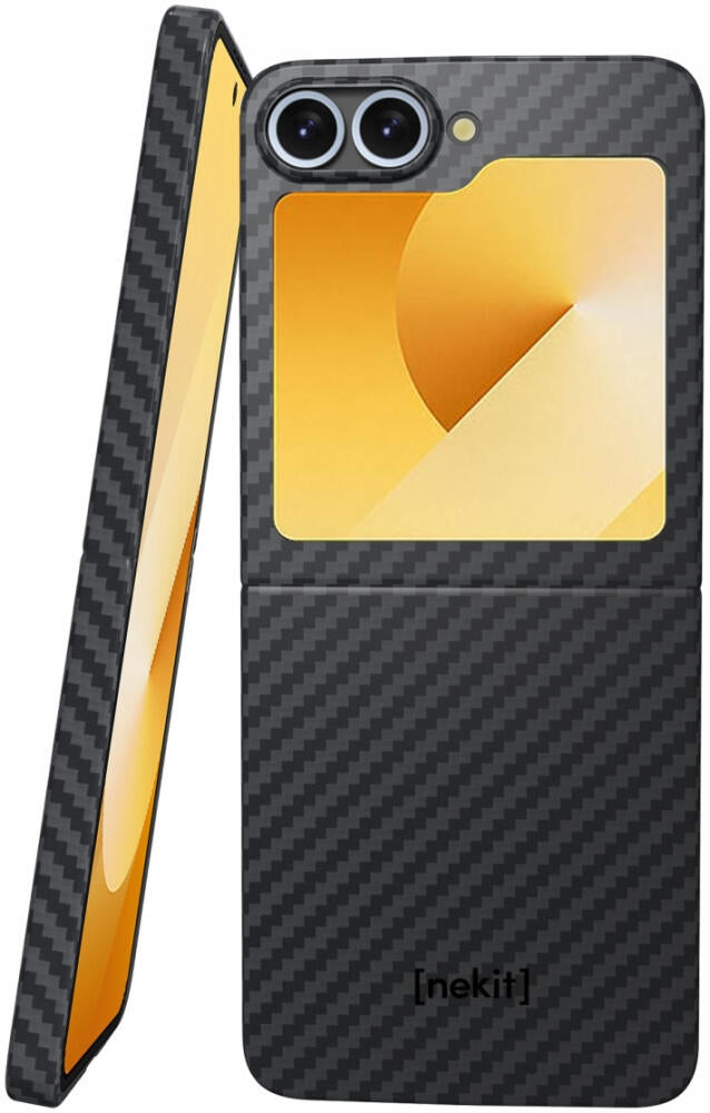 Θήκη Samsung Galaxy Z Flip7 FE / Z Flip6 - Nekit Fiber Σκληρή με MagSafe Aramid Fiber - 1mm - 1500D Kevlar - Black (871924645