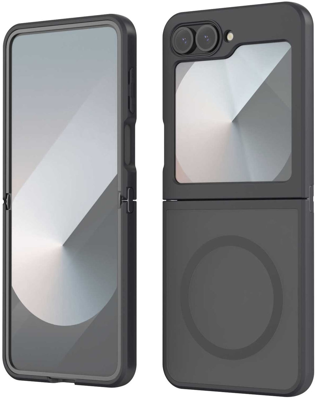 Θήκη Samsung Galaxy Z Flip6 - Spacecase Hybrid MagSafe Σκληρή Ημιδιάφανη με MagSafe - Black (5905719110864)