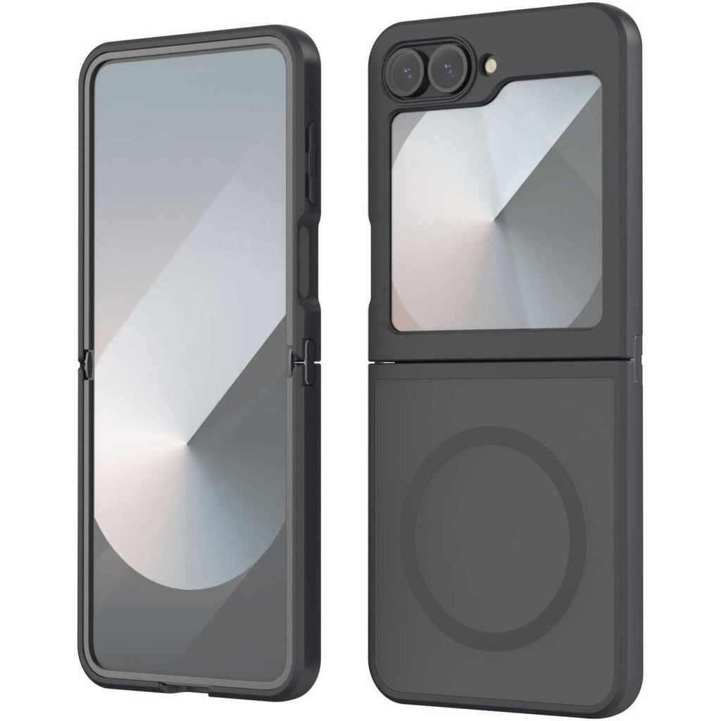Θήκη Samsung Galaxy Z Flip7 FE / Z Flip6 Techsuit PureFrost Σκληρή Ημιδιάφανη με MagSafe - Frosted Black (5949419320925)